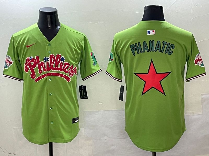 Men Philadelphia Phillies Blank Green Five generations Joint Name 2025 Nike MLB Jersey style 1